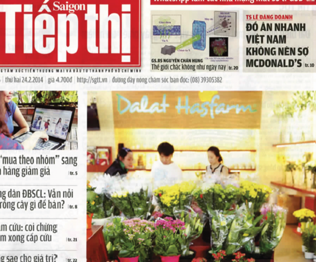 Dalat Hasfarm đạt danh hiệu hàng Việt Nam chất lượng cao 2014